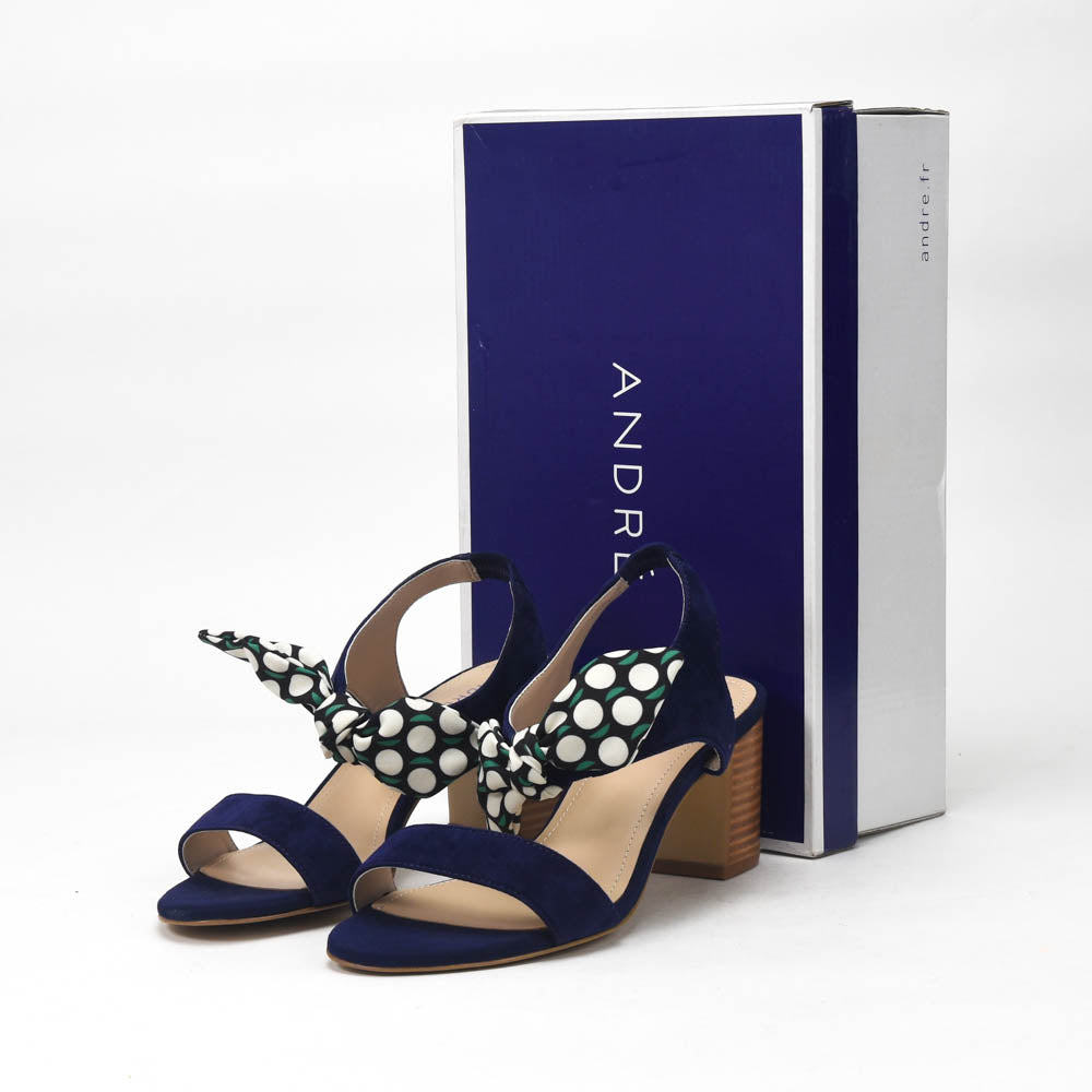André Sandales à Talons et Nœud Imprimé Femme