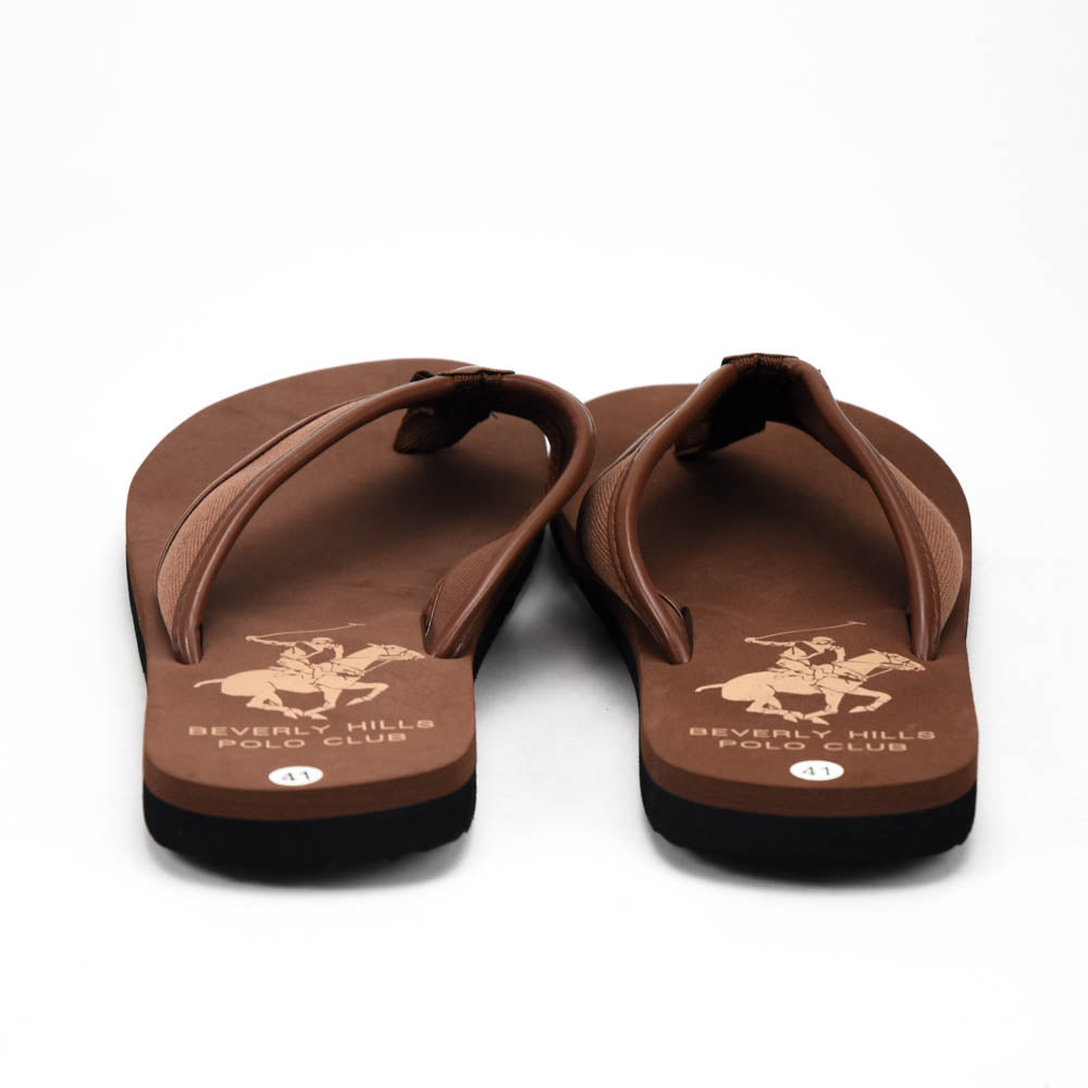 Beverly Hills Polo Club Claquettes Confortables Marron Homme
