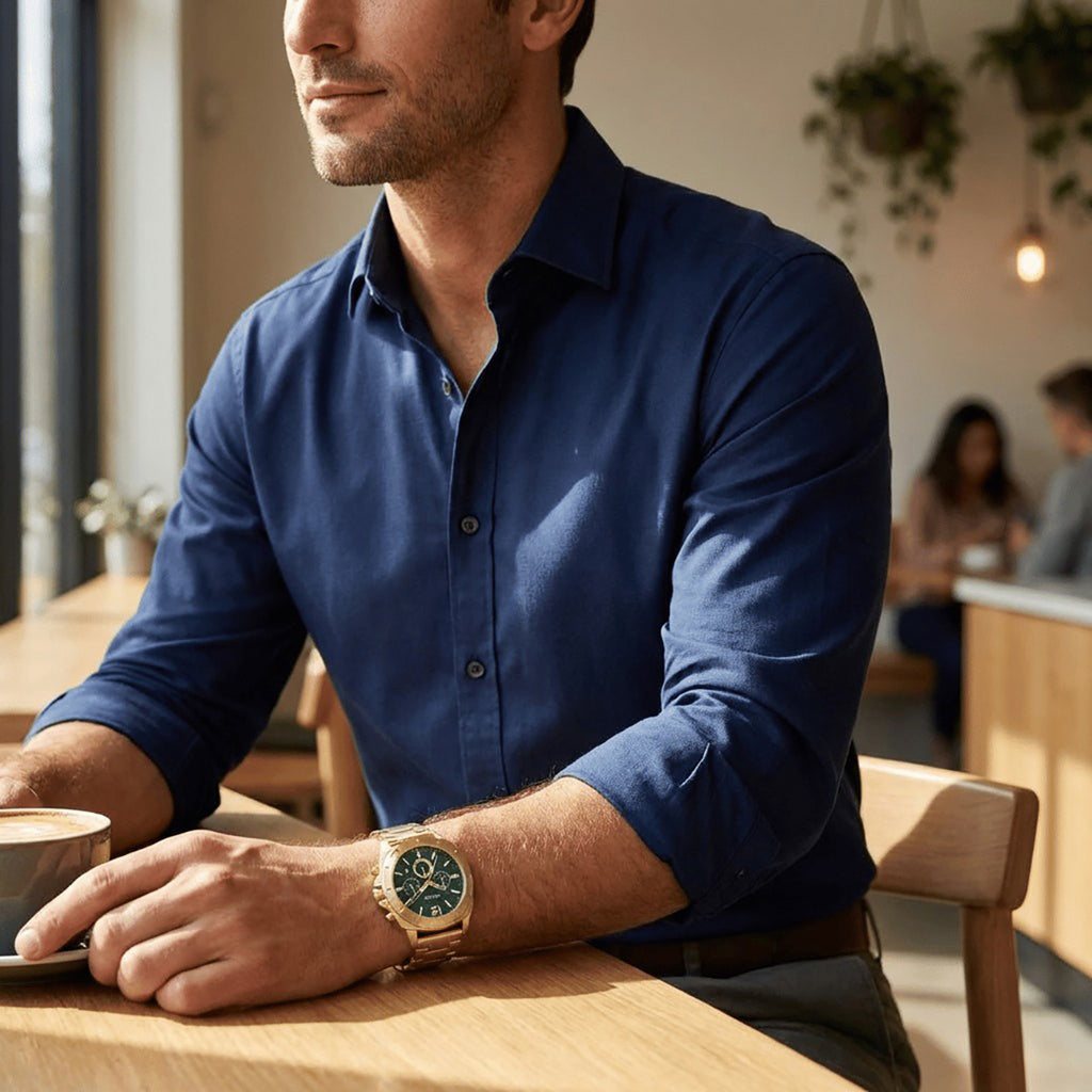 Fossil Montre Chronographe Cadran Vert Élégant Homme