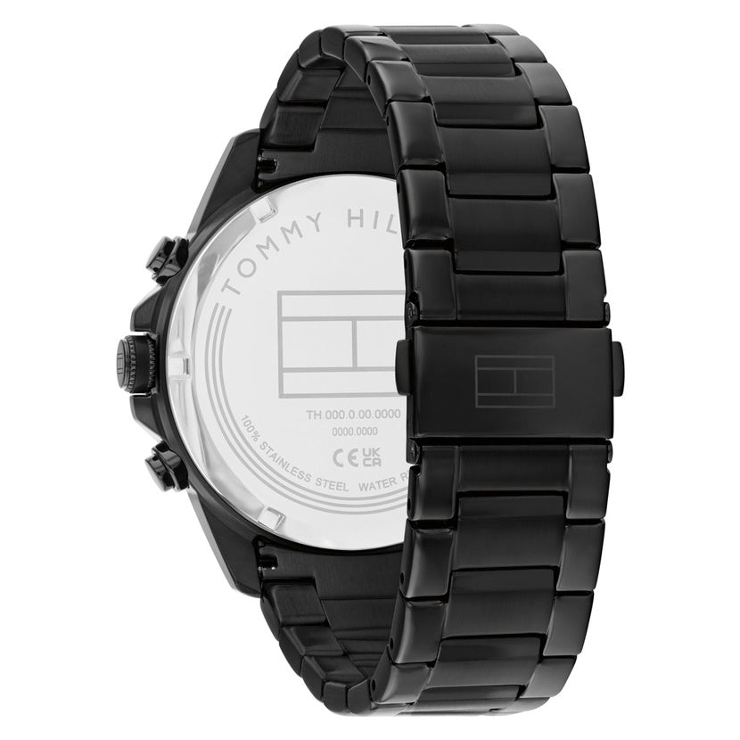 Montre Tommy Hilfiger Acier Inoxydable Noir Élégante Homme