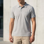 Kimland Polo Homme Gris Classique Élégant