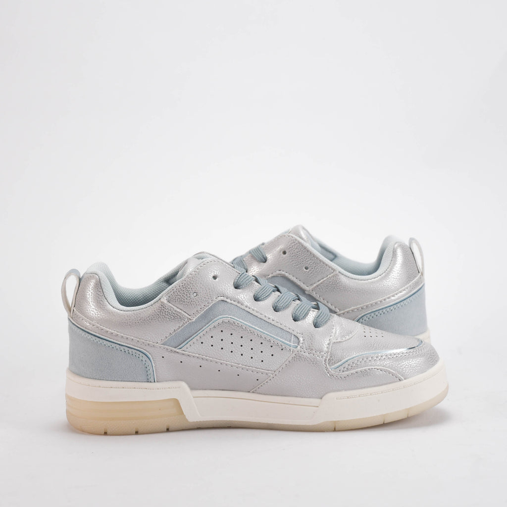 Safety Jogger Sneakers Argentées Effet Métallique Femme