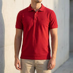 Kimland Polo Homme Rouge Classique Élégant