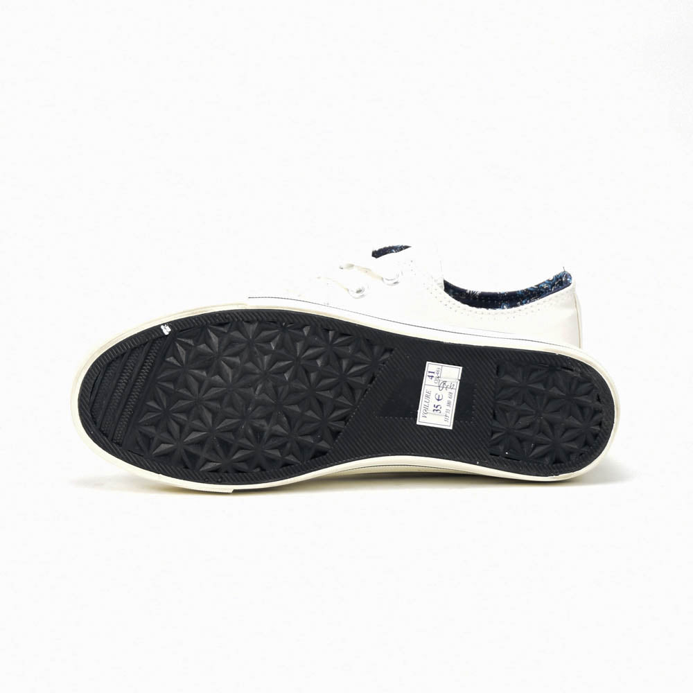 André Baskets Basses Toile Blanc Homme