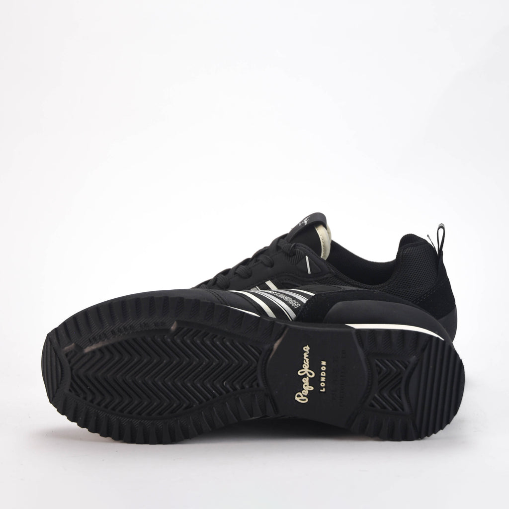 Pepe Jeans Baskets Basses Style Rétro Homme Noir