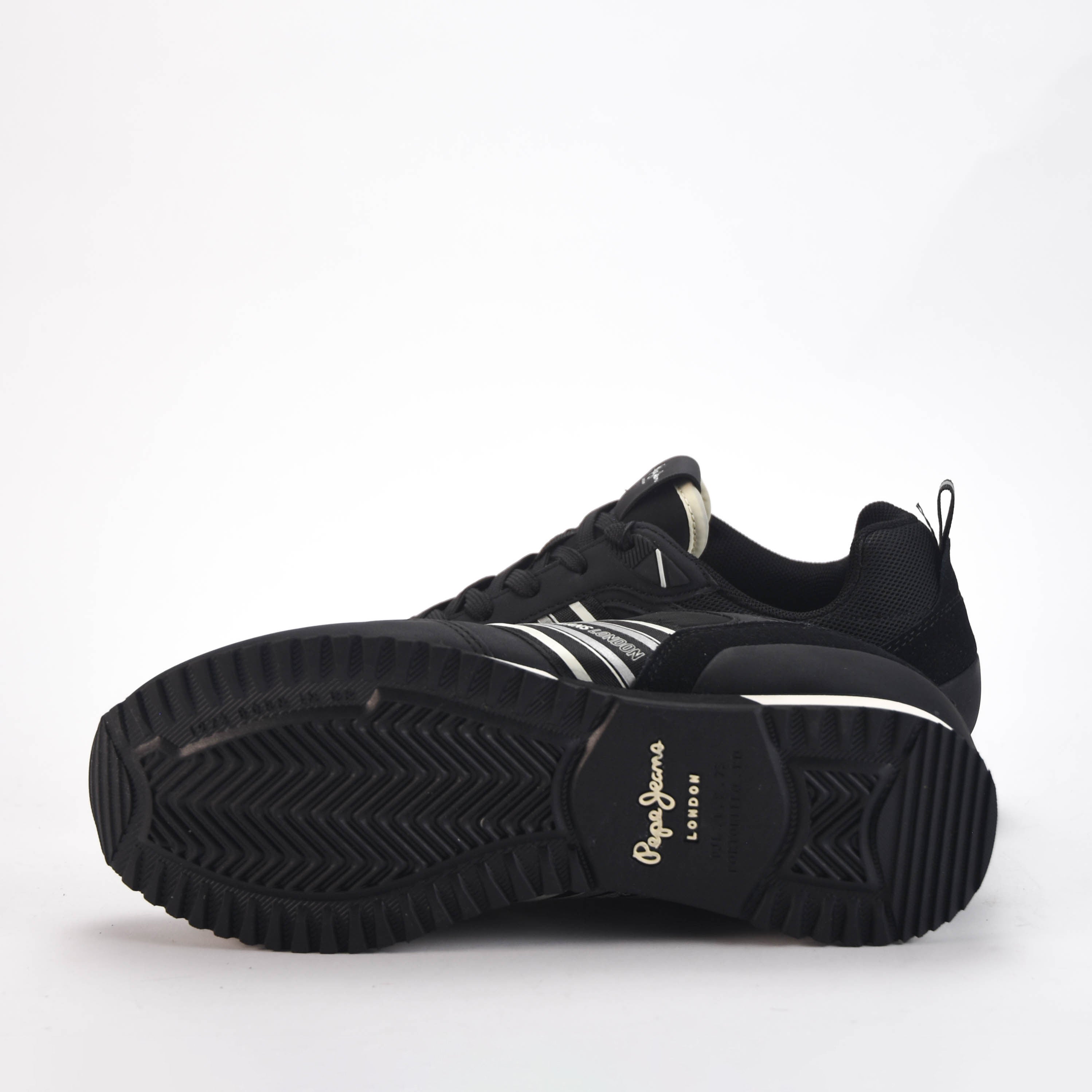 Pepe Jeans Baskets Basses Style Rétro Homme Noir