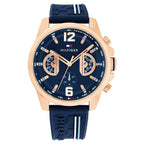 Montre Tommy Hilfiger Sport Cadran Bleu Bracelet Silicone Homme