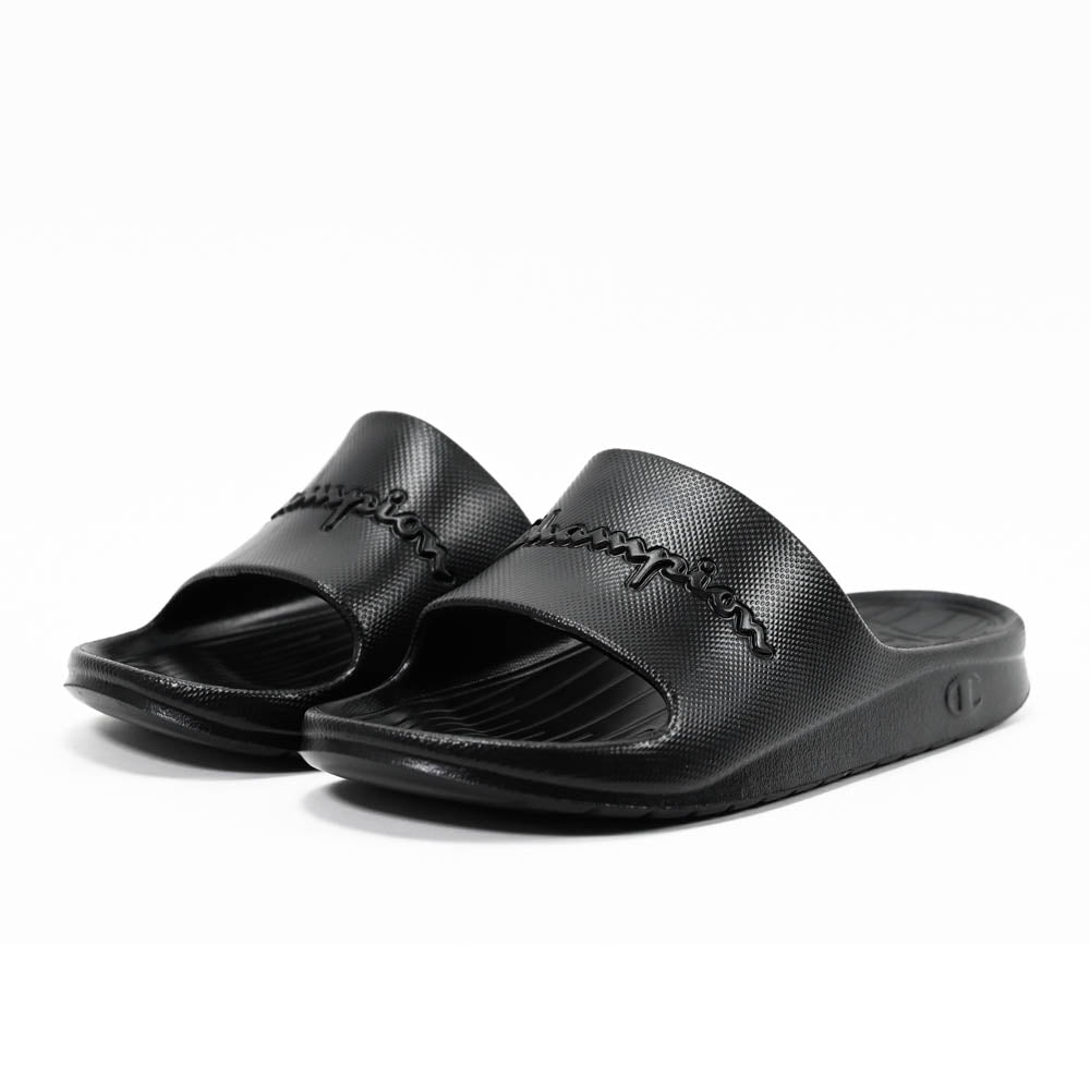 Champion Claquettes Logo Noir Confortable Homme