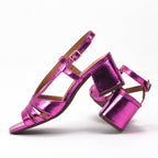 Safety Jogger Sandales à Talons Métallisées Femme