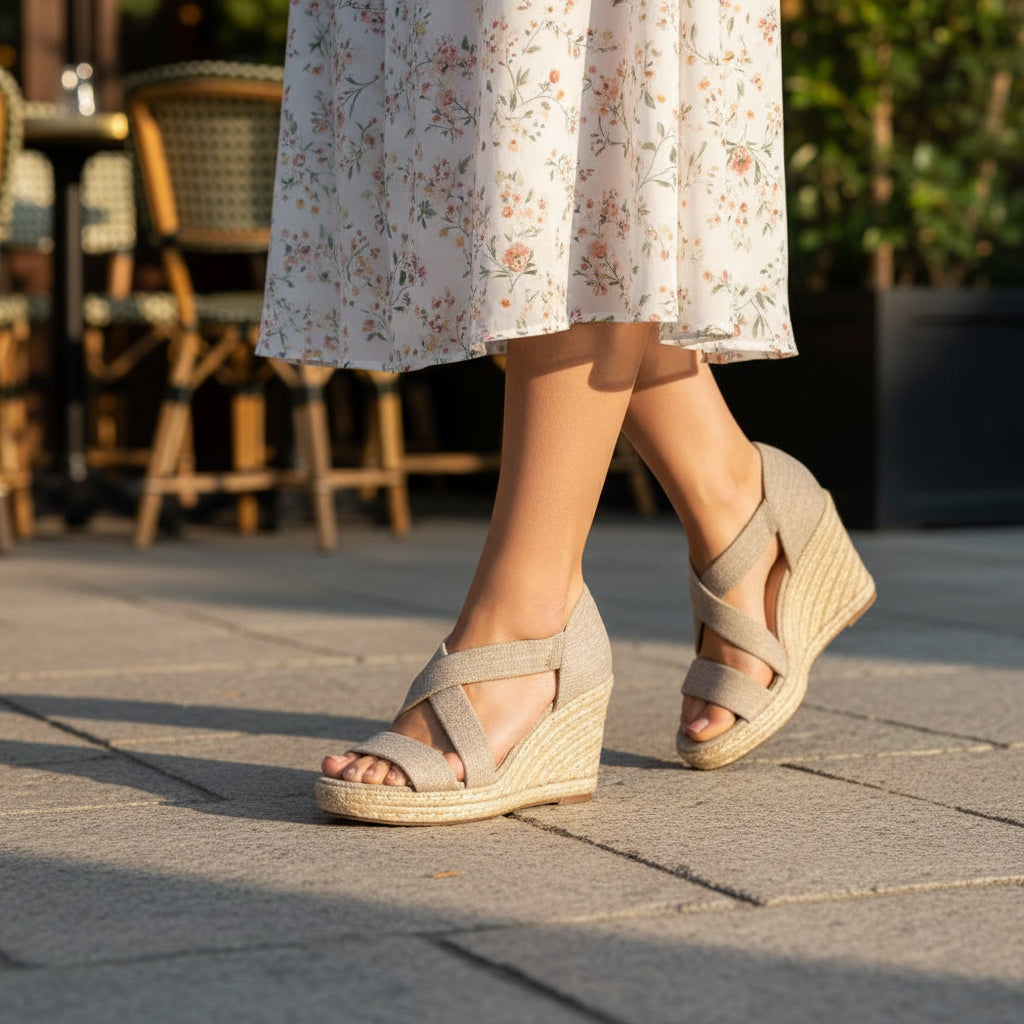 André Espadrilles Compensées Élégantes Femme