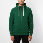 Sweat Milano Zippé à Capuche Confortable Homme Vert