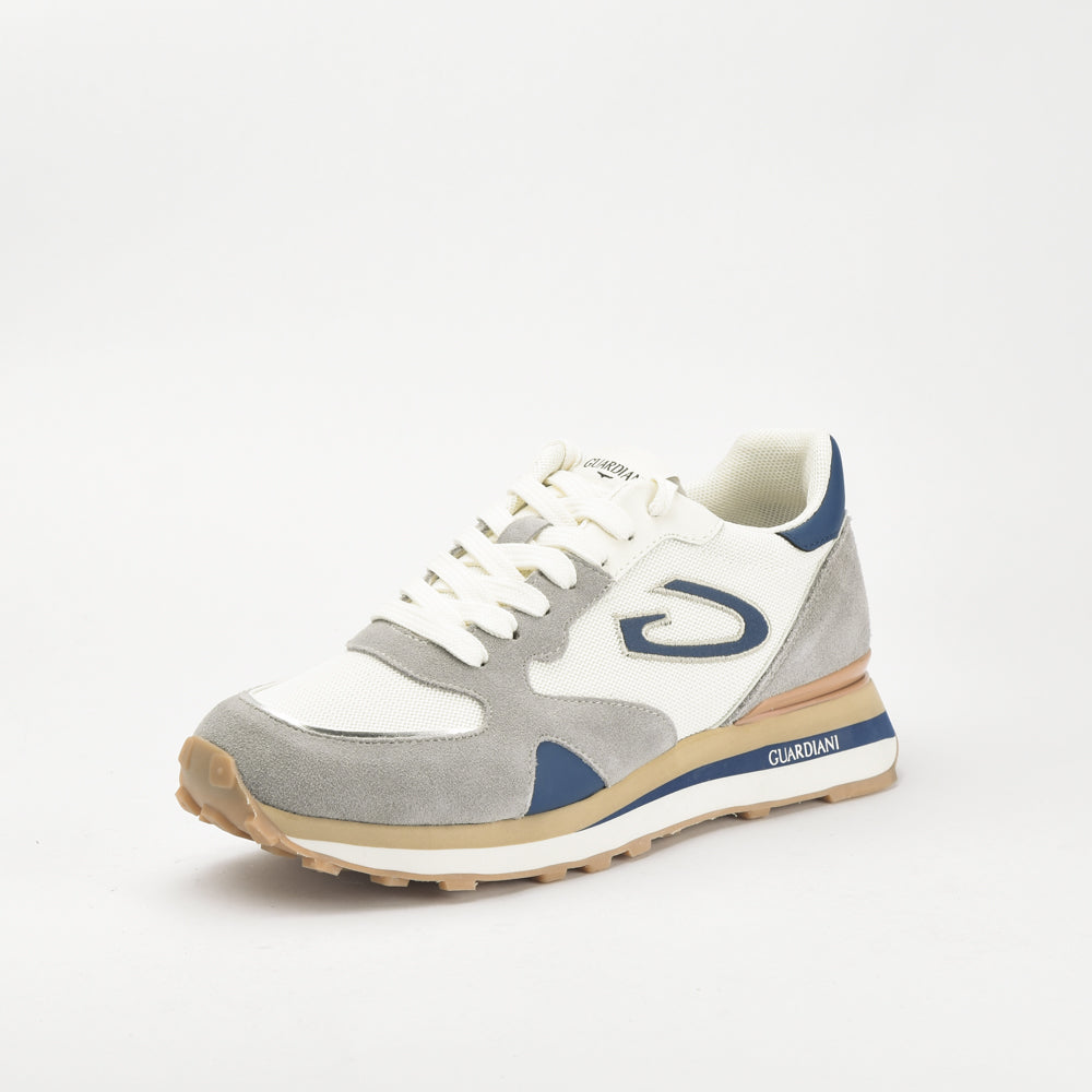 Guardiani Sneakers Running Chic en Daim et Mesh Homme