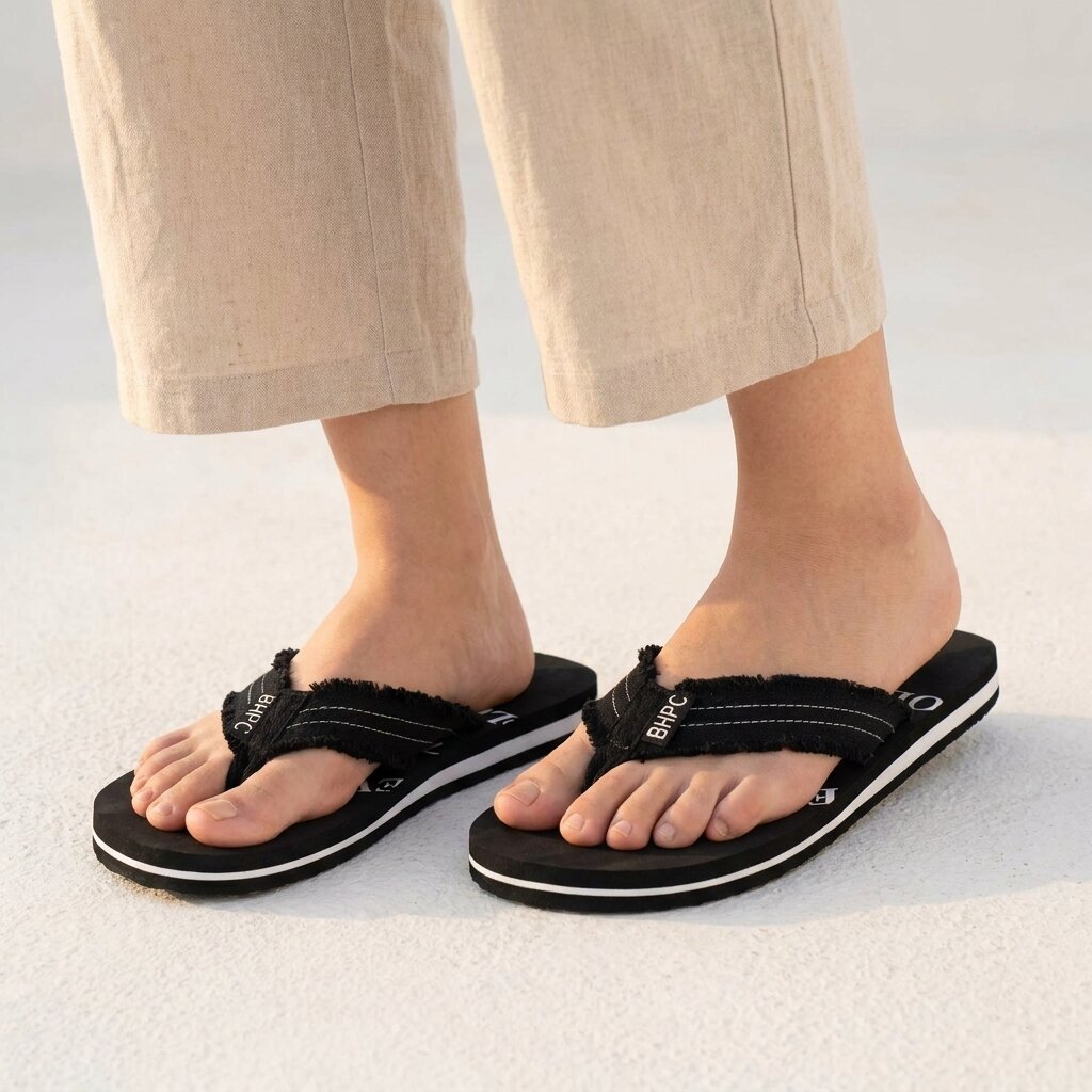 Beverly Hills Polo Club Tongs Confortables Noir Homme