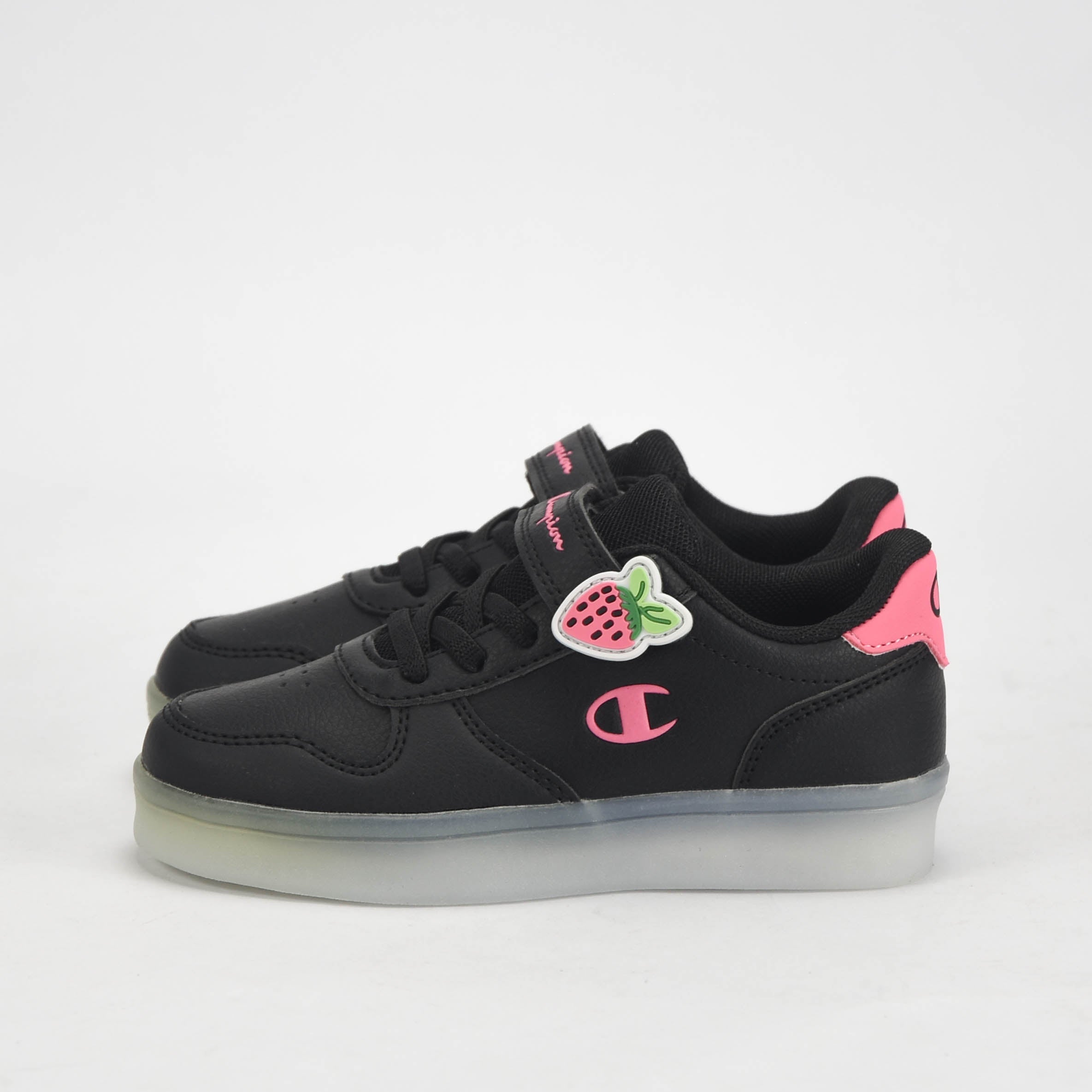 Champion Baskets Basses à Scratch et Fraise Fille