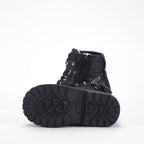 Chicco Bottines Noires à Paillettes et Clous Fille