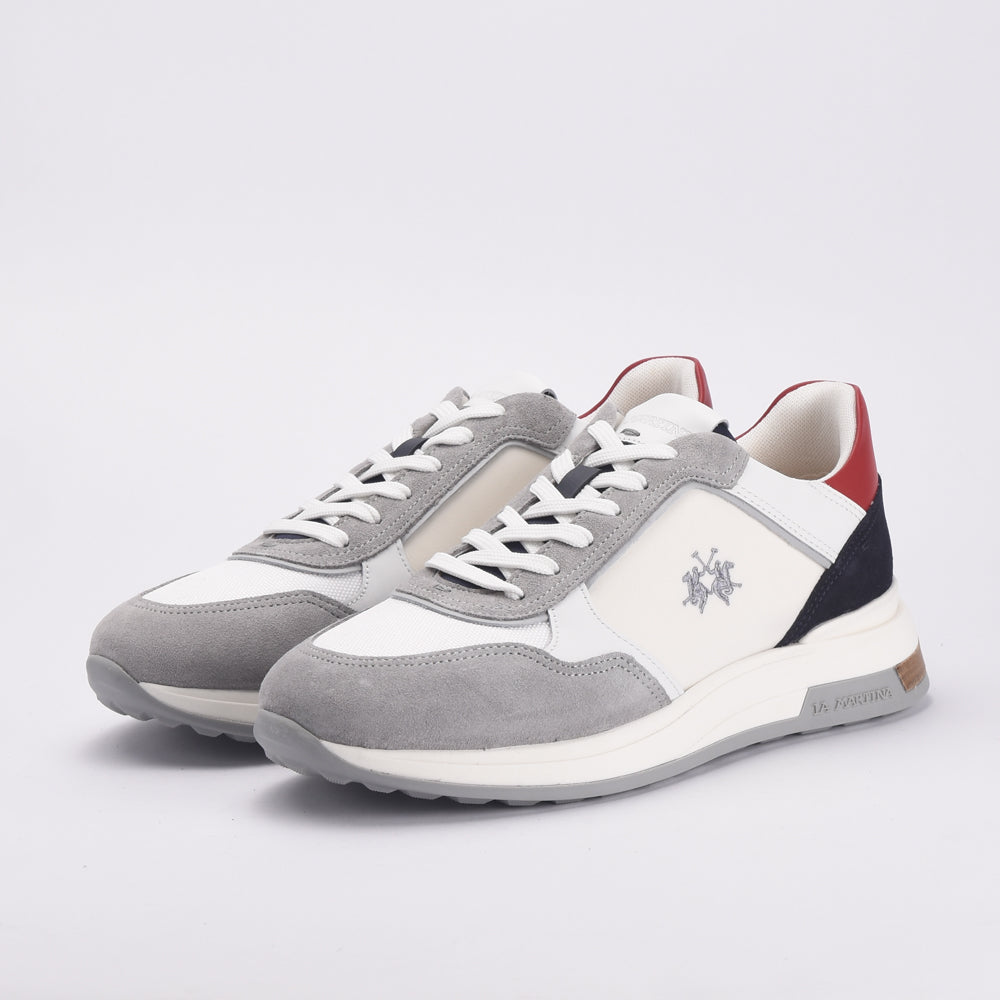 La Martina Sneakers Cuir et Daim Multicolore Homme