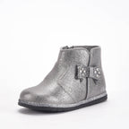 Chicco Bottines Argentées Brillantes avec Nœud Fille