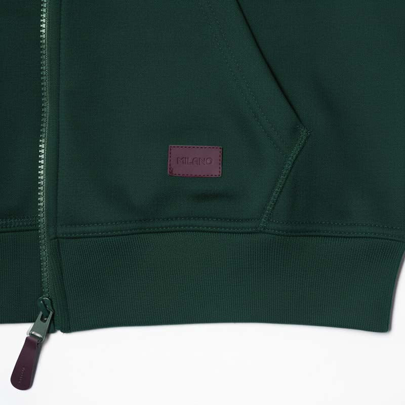 Sweat Milano Zippé à Capuche Confortable Homme Vert