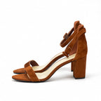 André Sandales à Talons Daim Marron Femme
