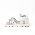 Safety Jogger Sandales Fille Blanc Pailleté Confortables