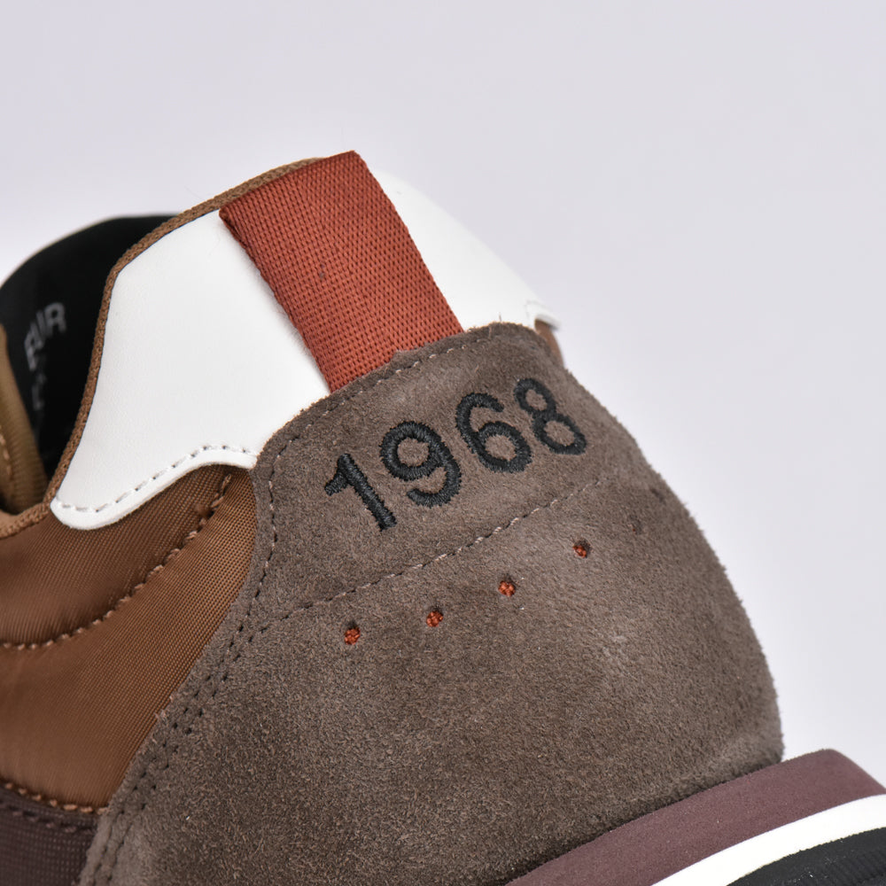 SUN68 Sneakers en Daim et Textile Marron Homme