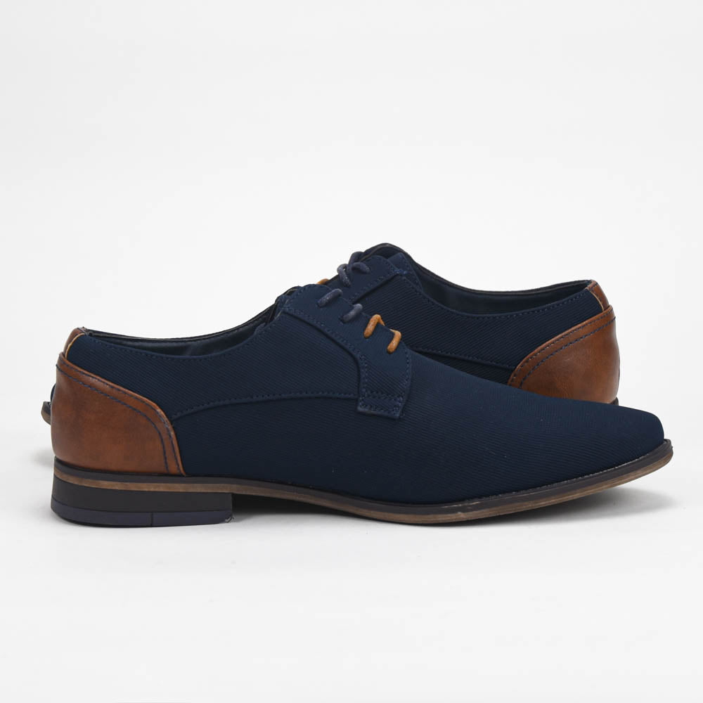 André Chaussures de Ville Élégantes en Toile et Cuir Homme