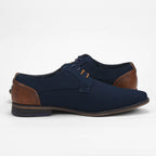 André Chaussures de Ville Élégantes en Toile et Cuir Homme
