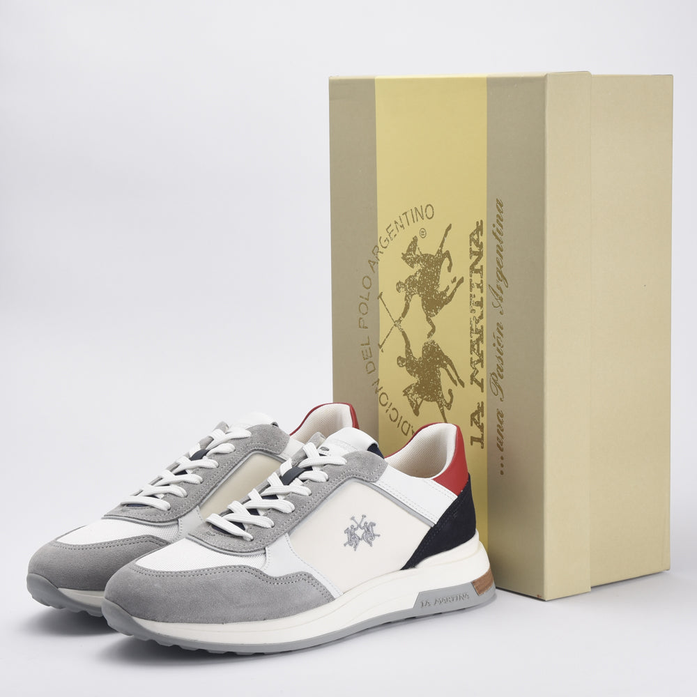 La Martina Sneakers Cuir et Daim Multicolore Homme