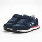 SUN68 Sneakers en Daim et Textile à Scratch pour Enfant