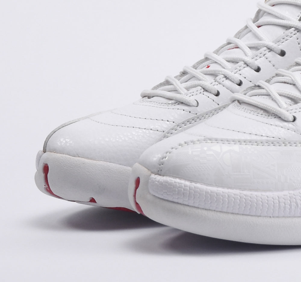 Kimland Baskets Montantes Style Sportif Blanc et Or Homme