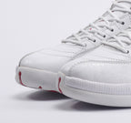 Kimland Baskets Montantes Style Sportif Blanc et Or Homme