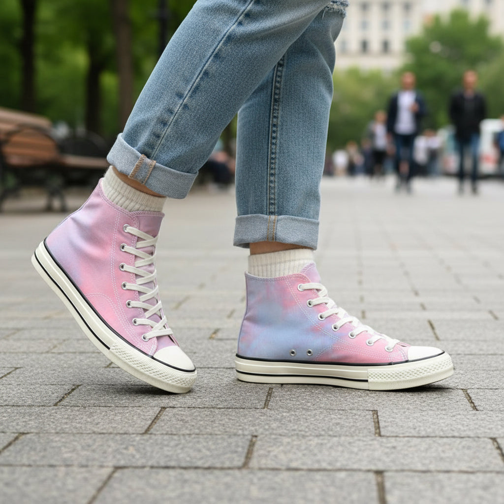 André Baskets Montantes Tie-Dye Pastel Femme