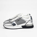 VO7 Baskets Sneakers Style Urbain Argenté Homme