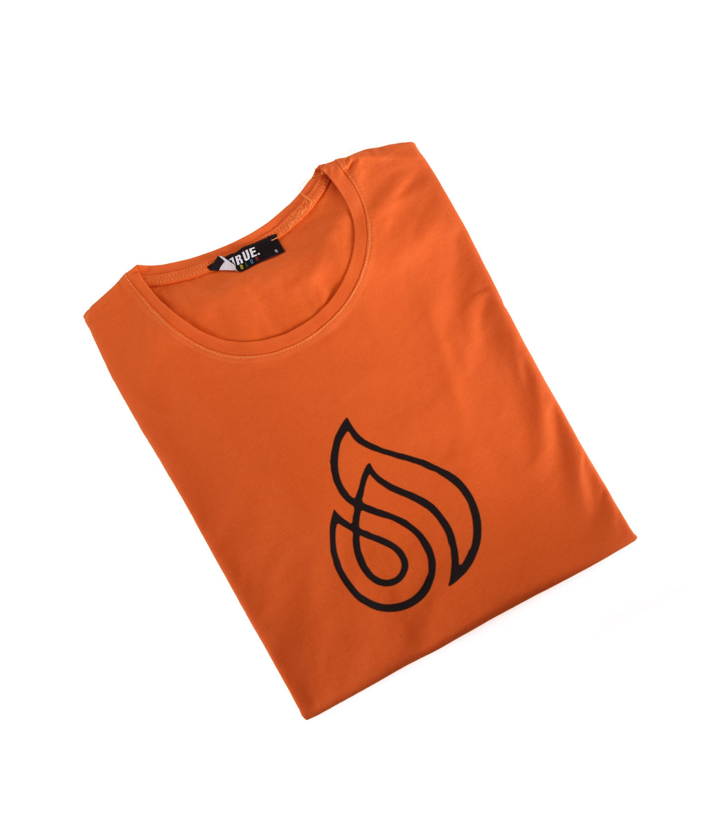 T-shirt ORANGE LOGO NOIR