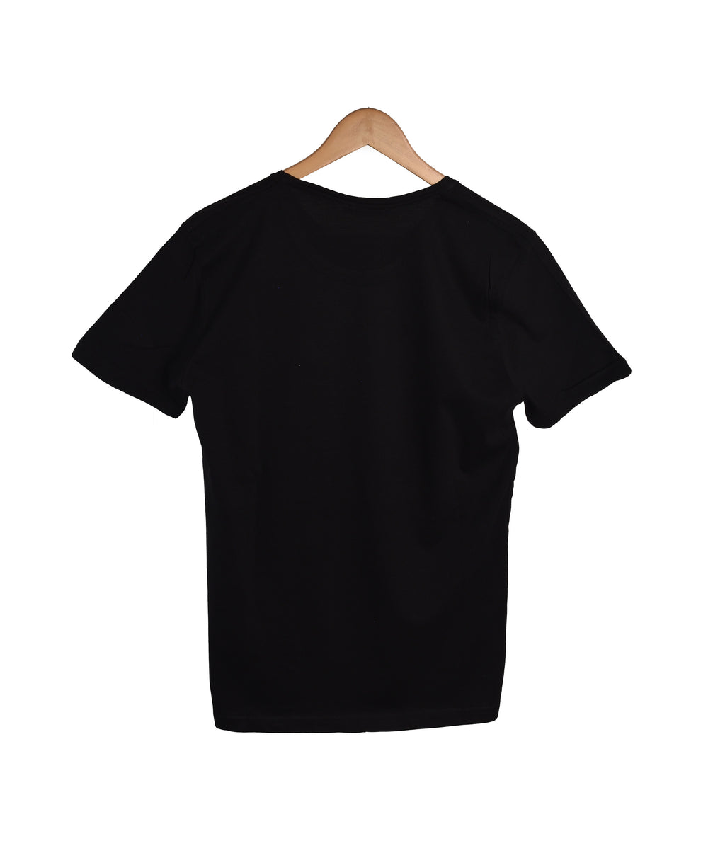 T-shirt NOIR ET JAUNE MOTIF CERF