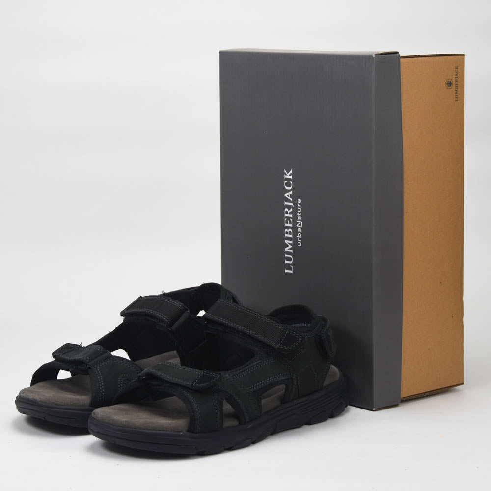 Lumberjack Sandales Confortables Homme Noir