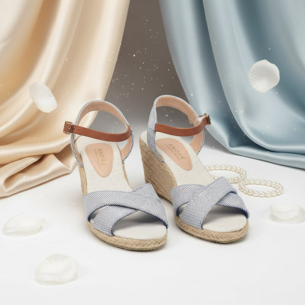 André Sandales Compensées Espadrilles Femme