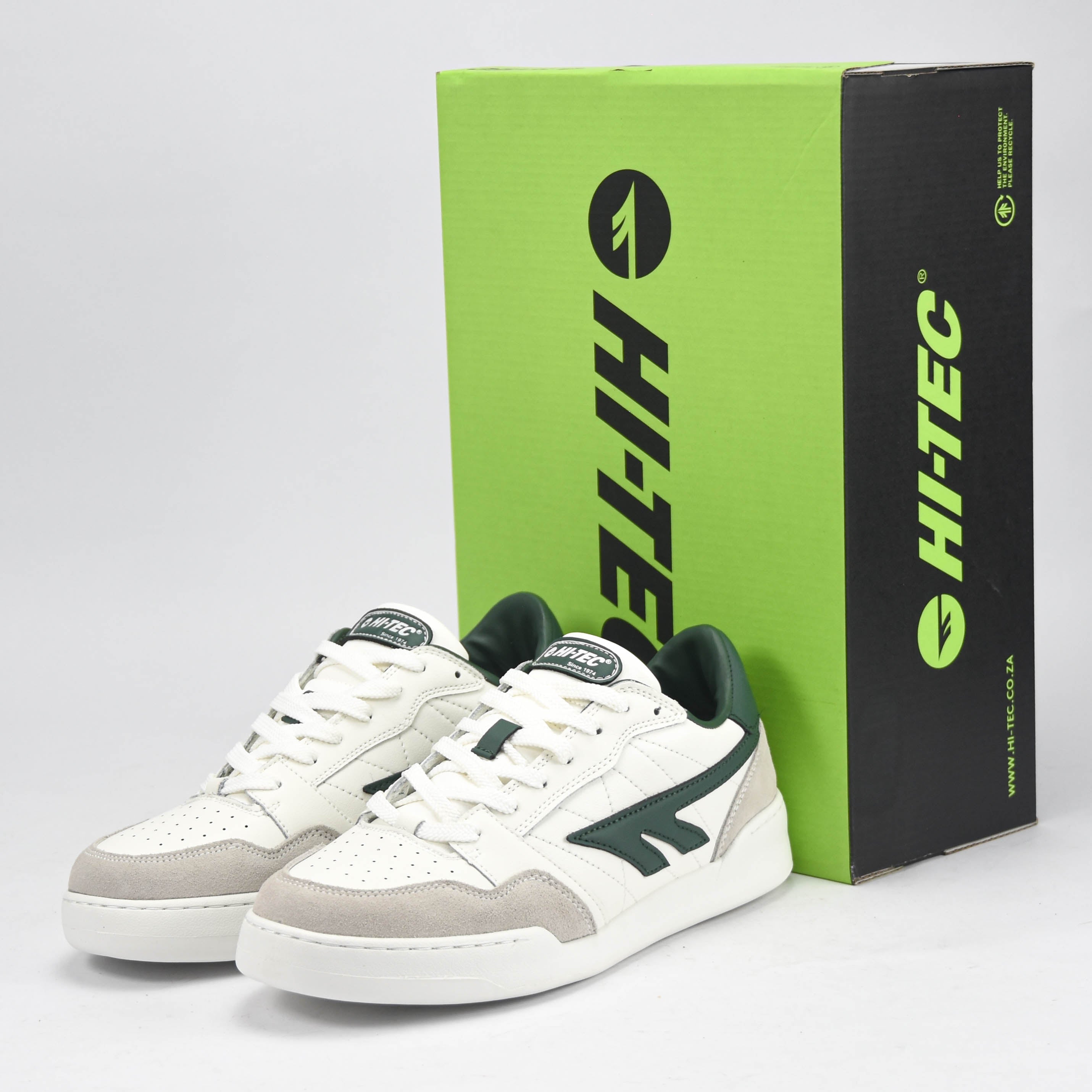Hi-Tec Baskets Style Rétro en Cuir et Daim Homme