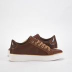 Safety Jogger Baskets Basses Marron Détails Dorés Femme