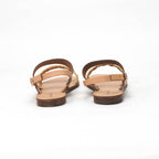 André Sandales Plates Cuir et Tressées Femme