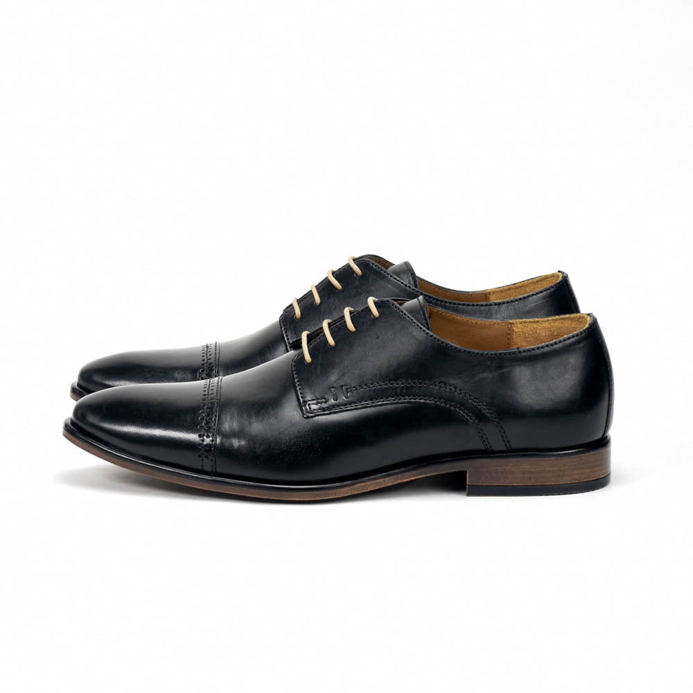 André Chaussures Richelieu Cuir Noir Élégant Homme