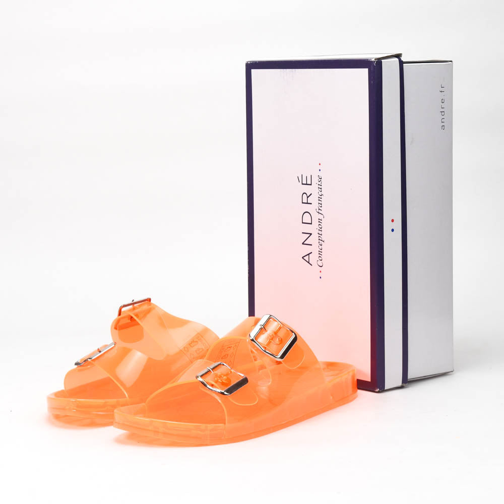 Kimland Sandales Translucides Orange Été Femme