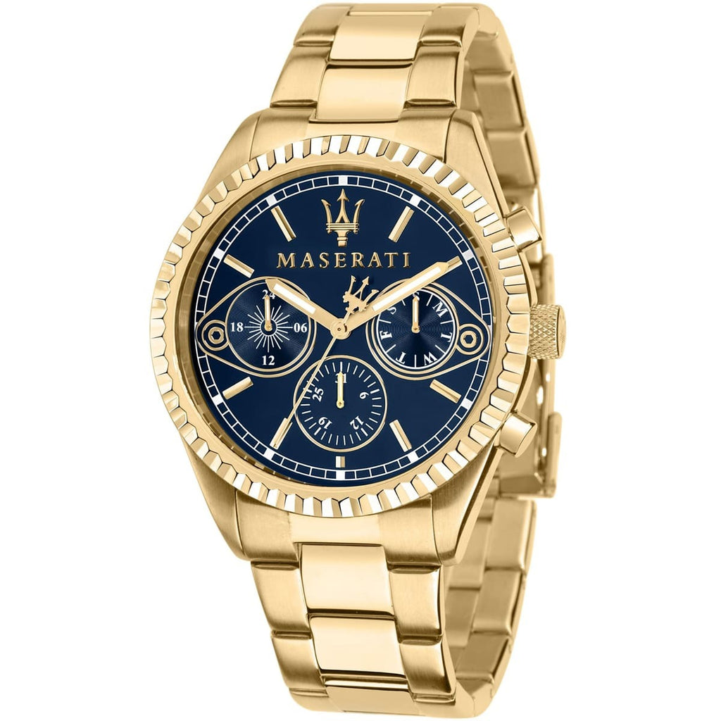 Maserati Montre Chronographe Cadran Bleu Doré Homme