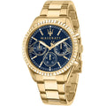 Maserati Montre Chronographe Cadran Bleu Doré Homme