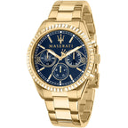 Maserati Montre Chronographe Cadran Bleu Doré Homme