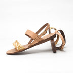 André Sandales Plates Cuir et Tressées Femme