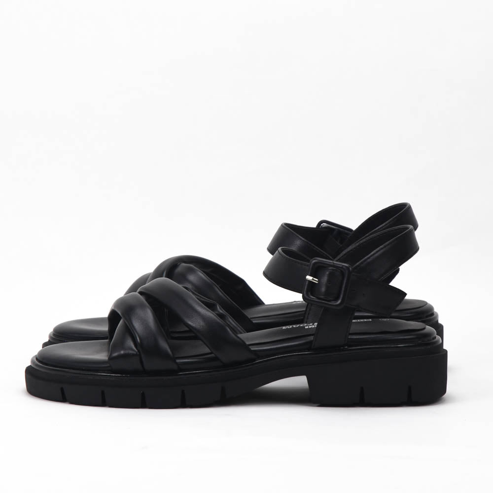 Kimland Sandales Plates Confortables Noir Femme