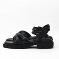 Kimland Sandales Plates Confortables Noir Femme