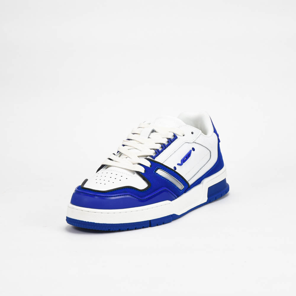 VO7 Sneakers Basses Style Urbain Blanc et Bleu Homme