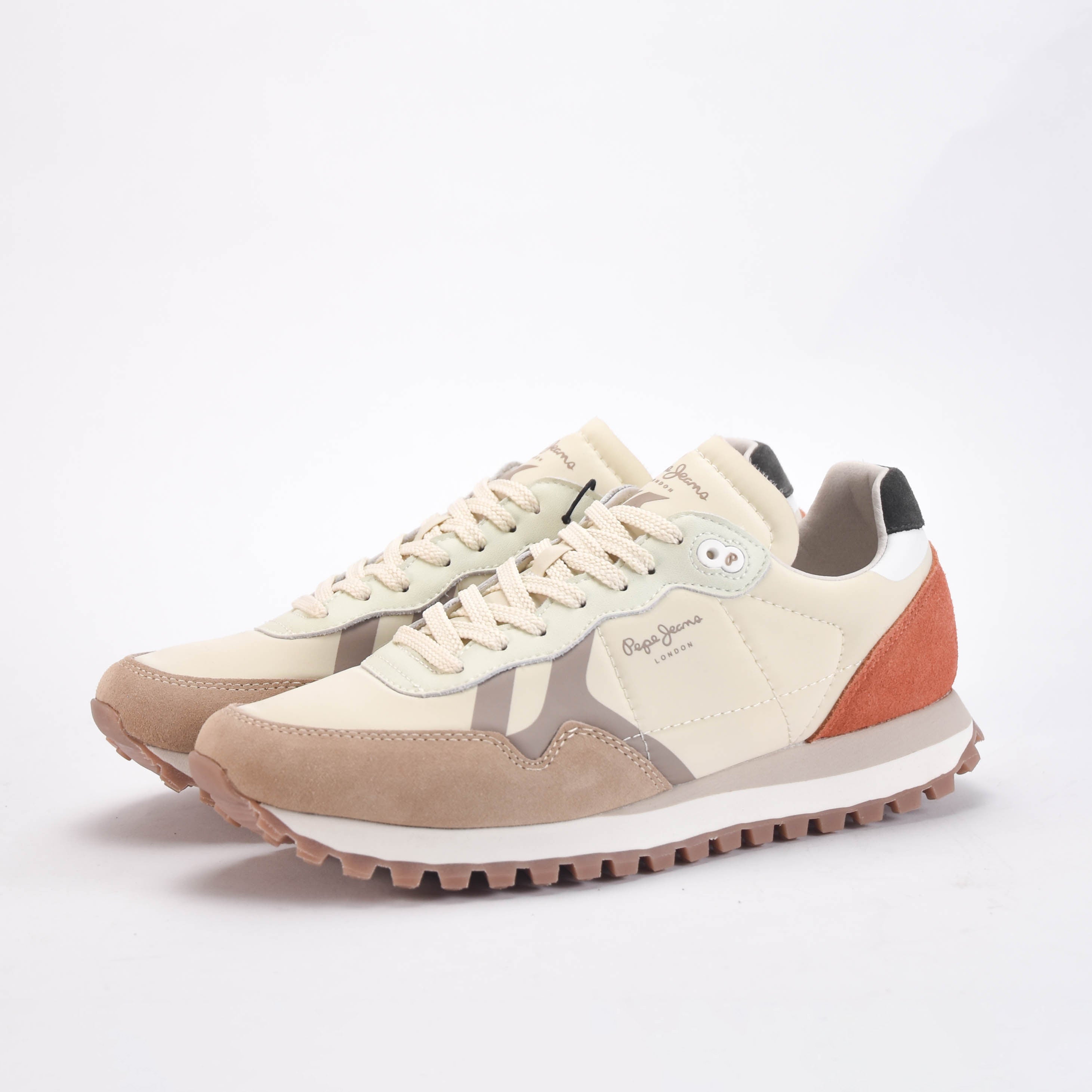 Pepe Jeans Baskets Rusper Style Rétro Beige Homme